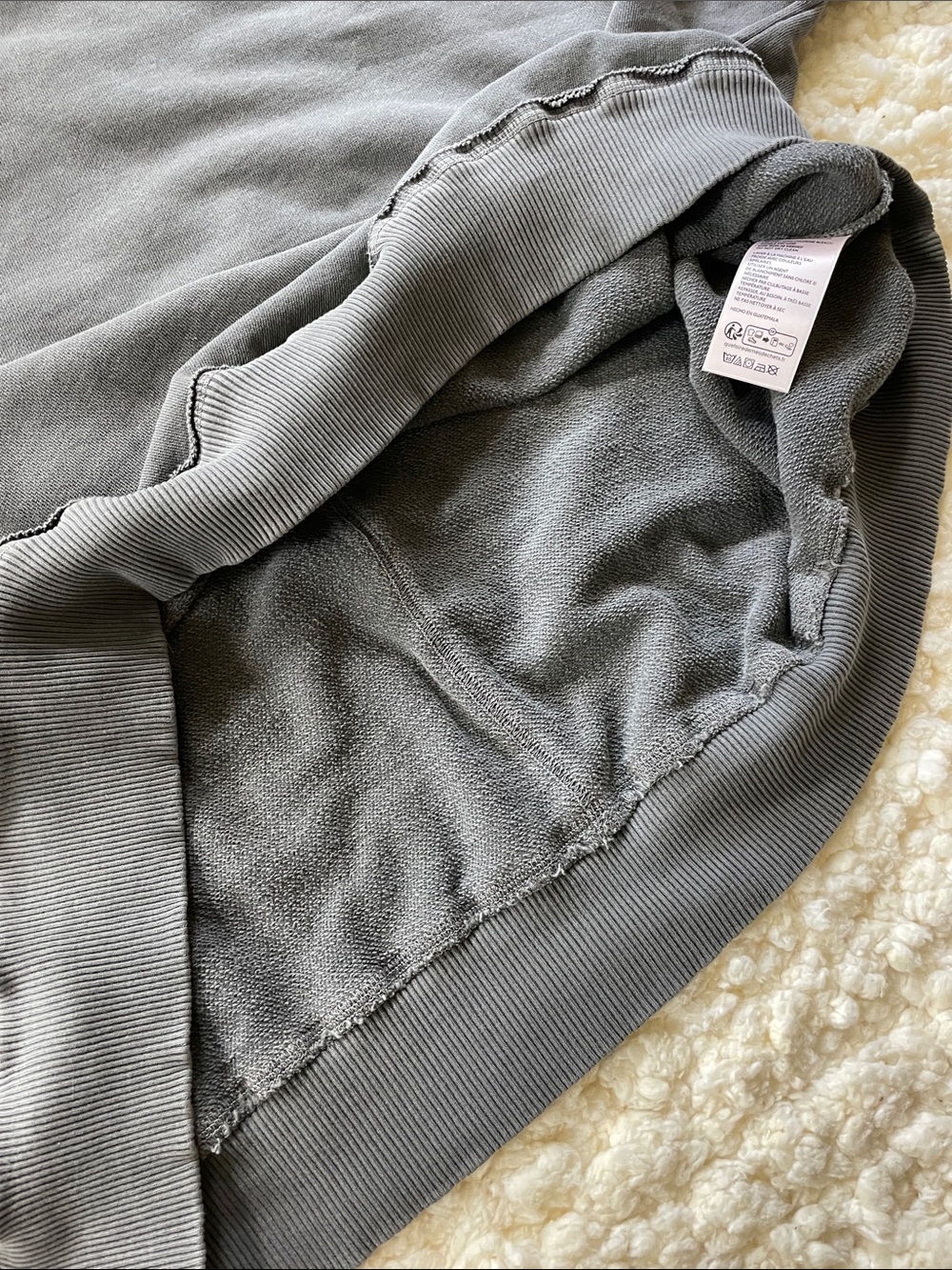 We The Free Oversized Crewneck Sweatshirt in Charcoal Gray - Picture 8 of 9